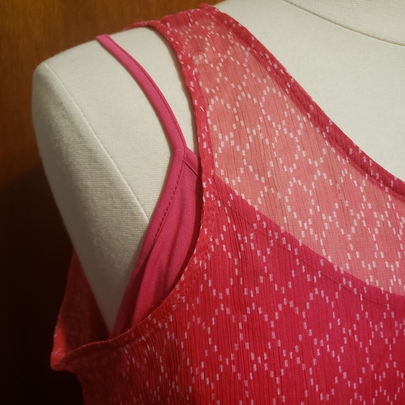 Old Navy XXL two layer pink tank top - Picture 2 of 6